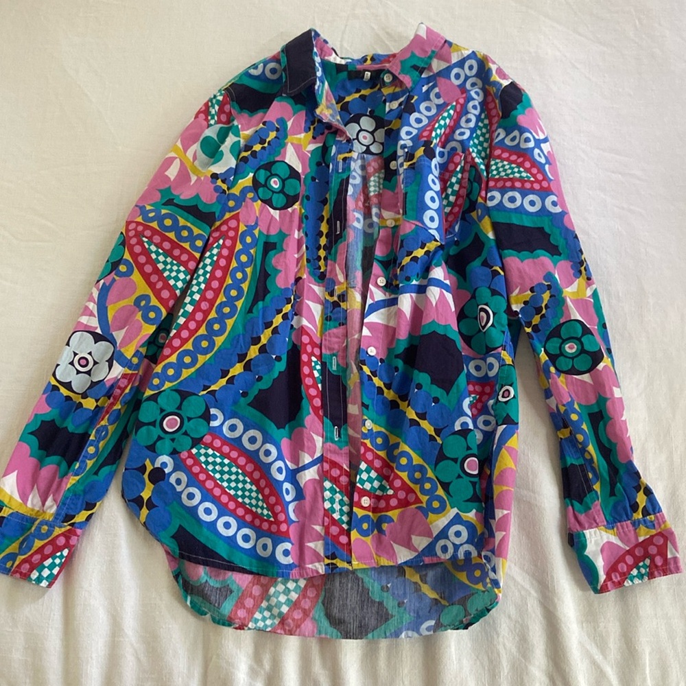 J.Crew size 8 colorful button down